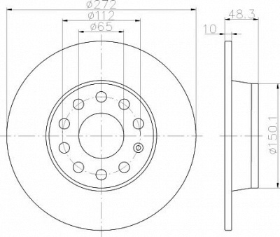 HELLA PAGID 8dd355116971 -  Тормозной диск